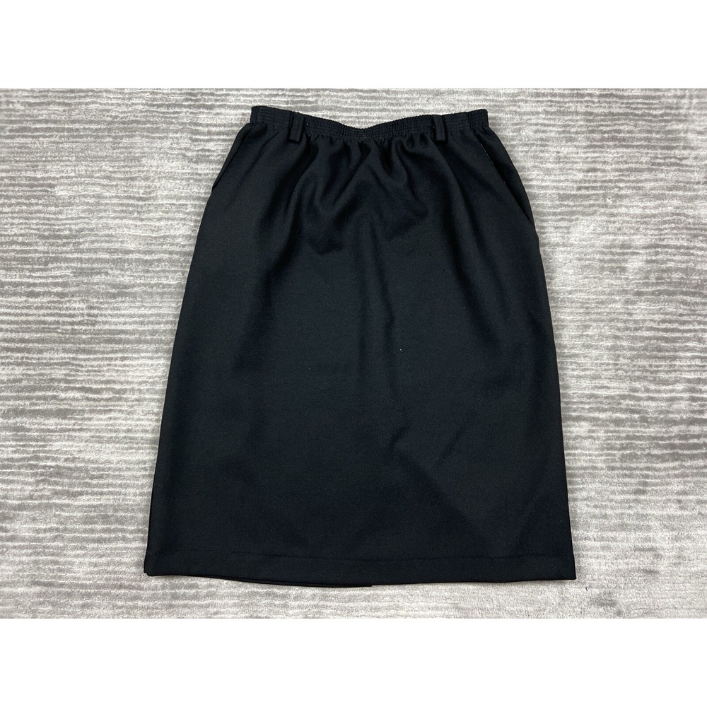 Vintage Classic Collection Skirt Womens 14 Black Made‎ in USA Midi